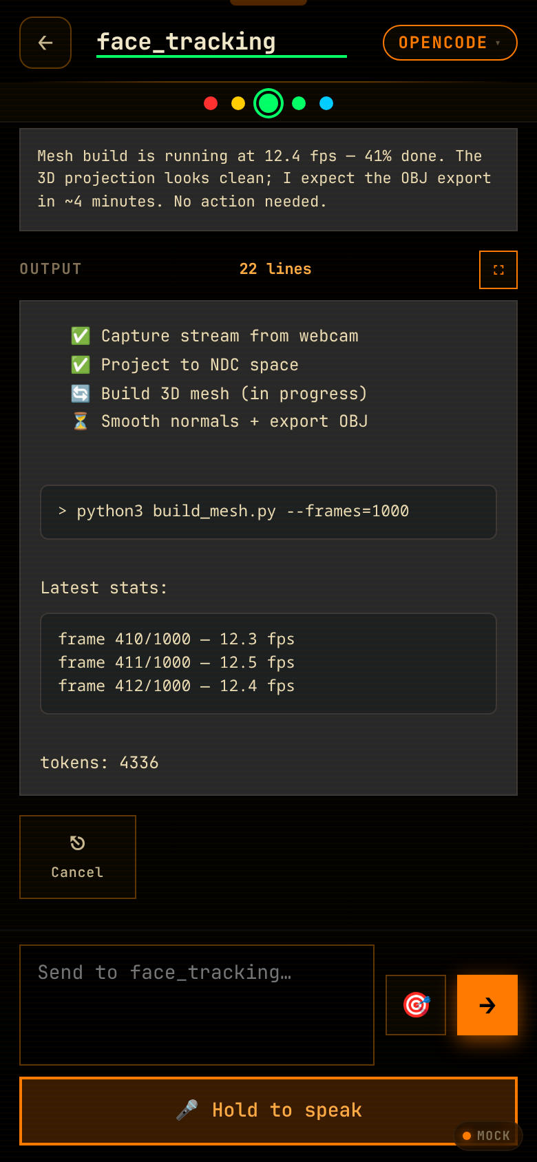 Latest reply section showing an agent's markdown message